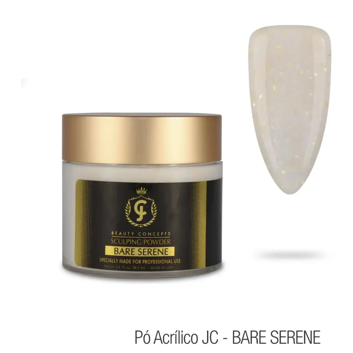 Pó Acrílico Bare Serene JC Beauty Concepts 100g - Imagem 1