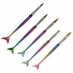 Kit Com 5 Pincel Para Pó Acrílico