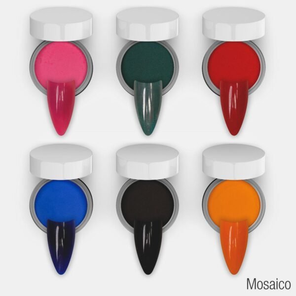 Coleção Acrílica Mosaico JC Beauty Concepts 6 cores