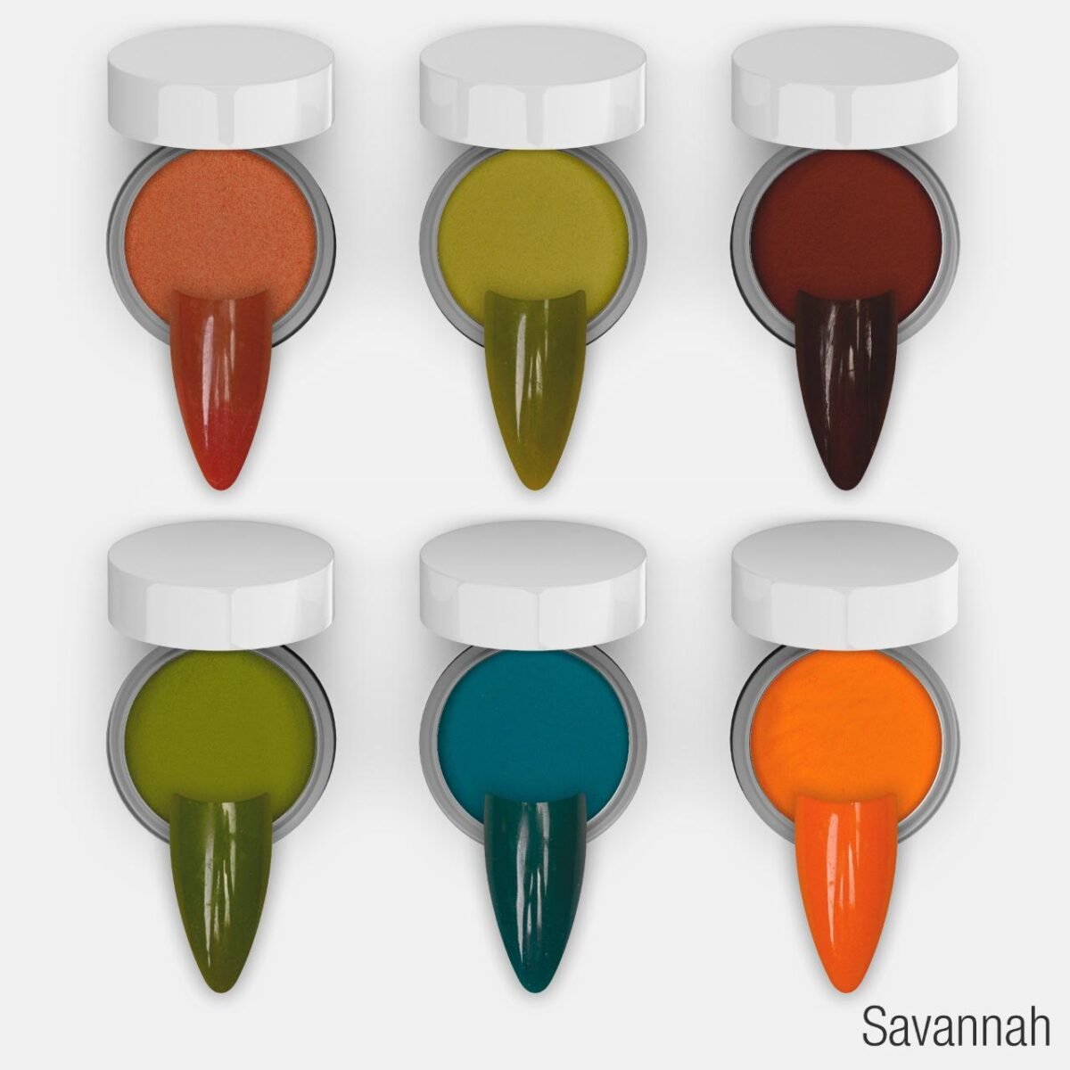 Coleção Acrílica Savannah JC Beauty Concepts  6 cores - Imagem 1