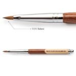 Pincel para Pó Acrílico Nº2 Cabo de Madeira Helen Color 100% Kolinsky