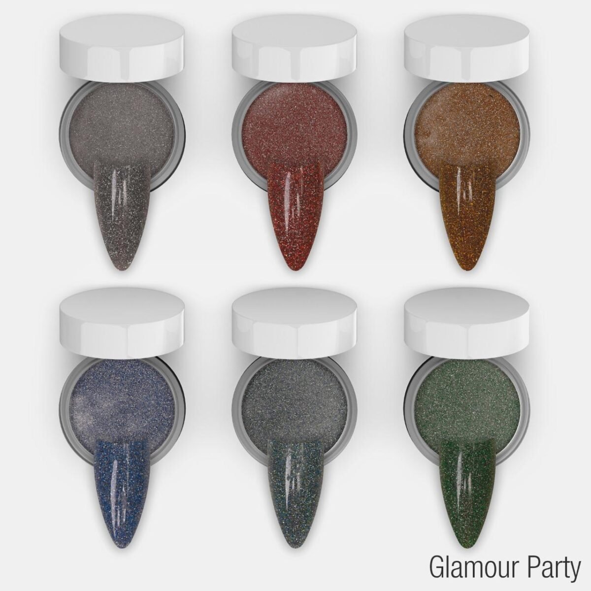 Coleção Acrílica Glamour Party JC Beauty Concepts 6 cores - Imagem 1