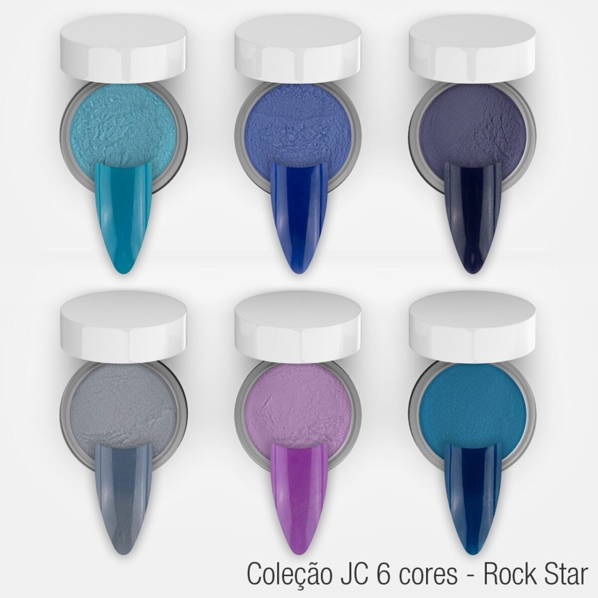 Coleção Acrílica Rock Star JC Beauty Concepts 6 cores - Imagem 1