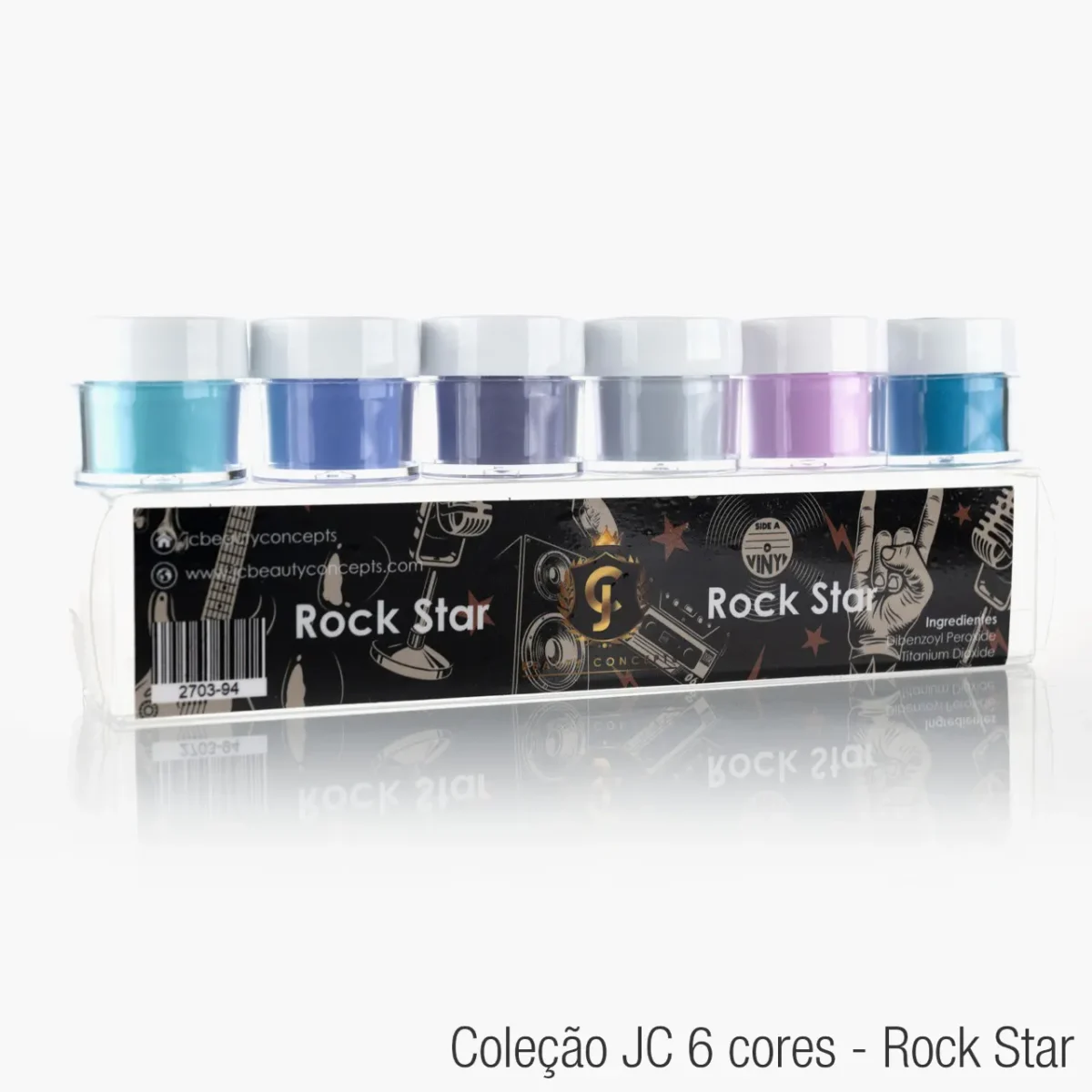 Coleção Acrílica Rock Star JC Beauty Concepts 6 cores - Imagem 2