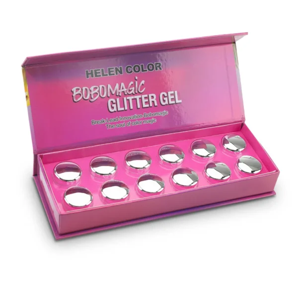 Kit 12 Cores Bobo Magic (gel com glitter)