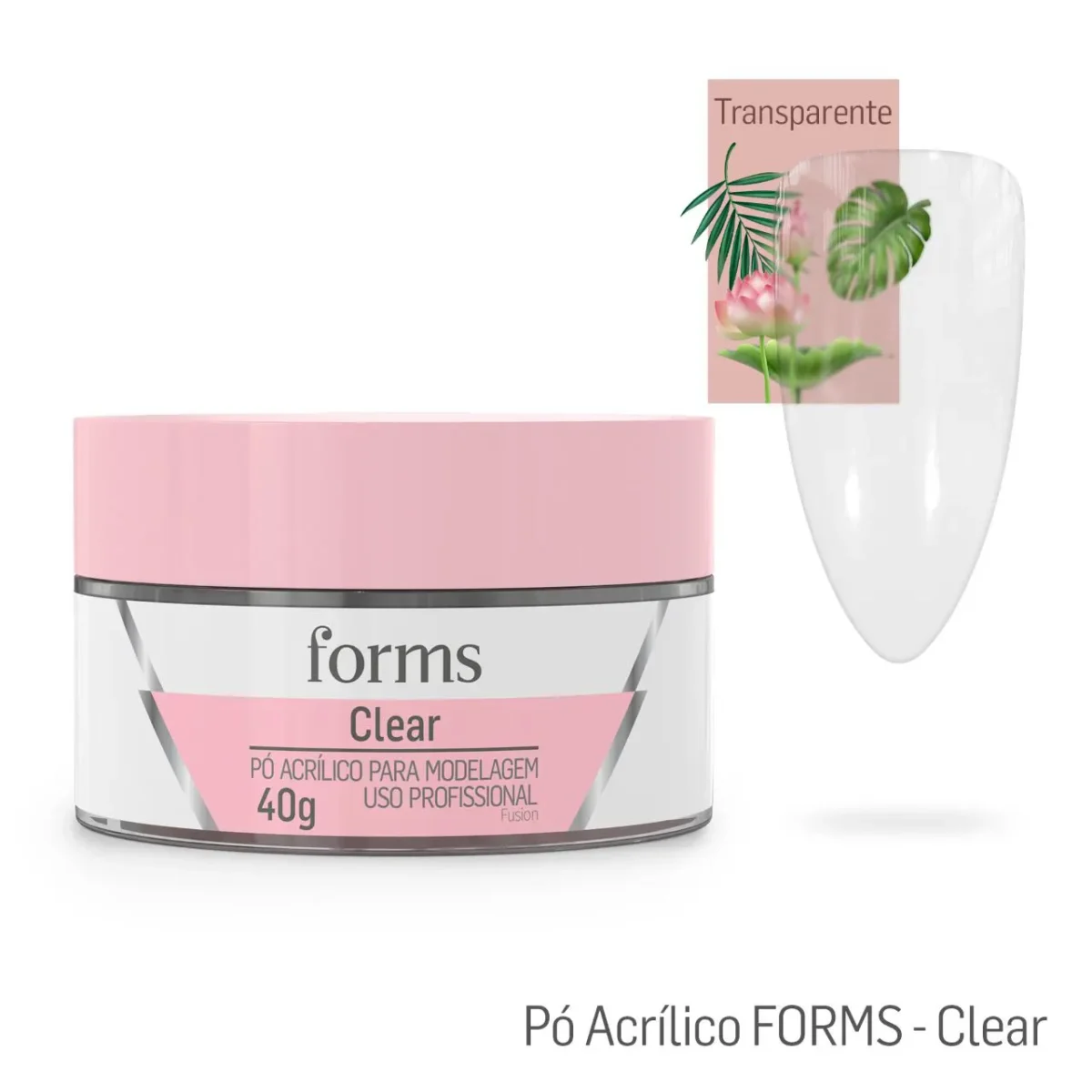 Pó Acrílico Para Modelagem Clear - Forms - Imagem 1