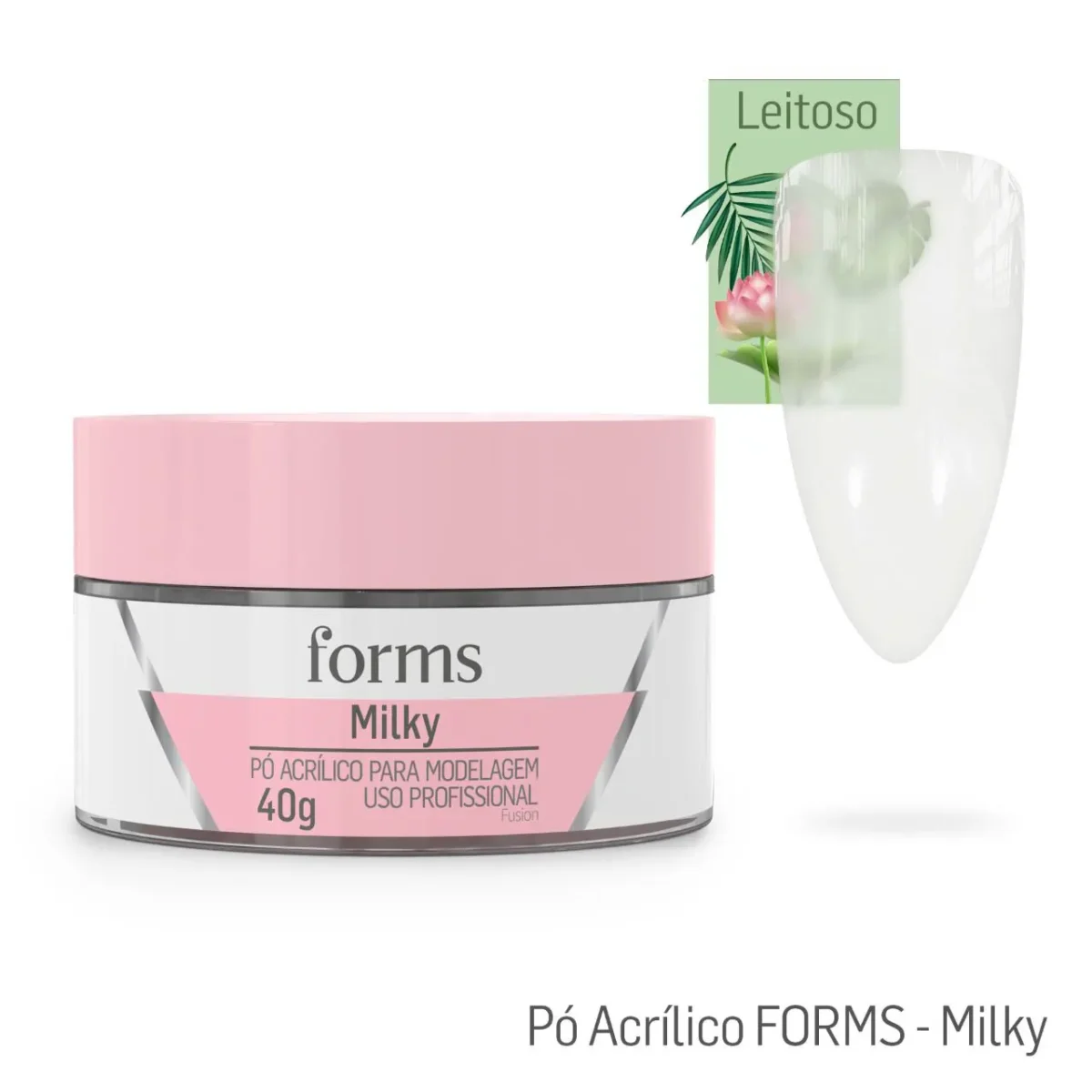 Pó Acrílico Para Modelagem Milky - Forms - Imagem 1