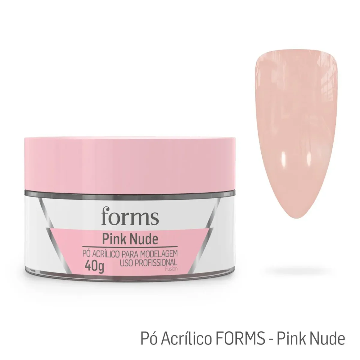 Pó Acrílico Para Modelagem Pink Nude - Forms - Imagem 1