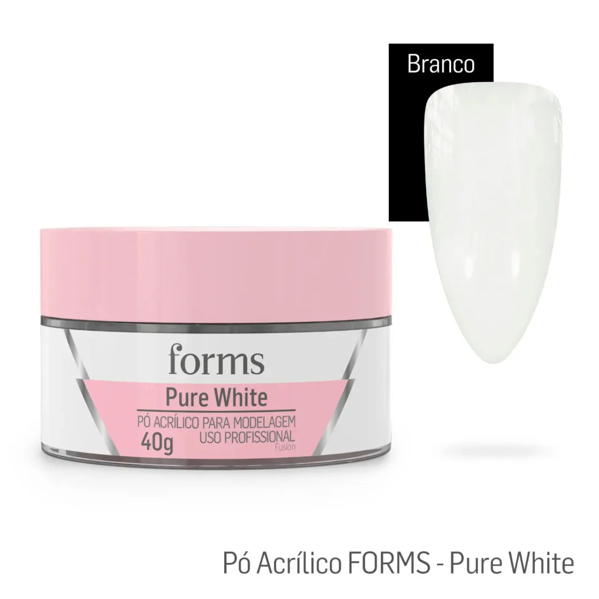 Pó Acrílico Para Modelagem Pure White - Forms - Imagem 1