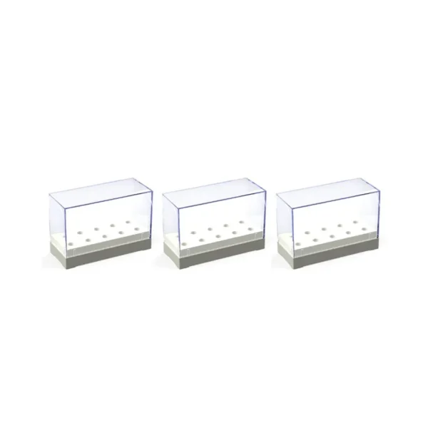 Porta brocas caixa branca - Kit 3 unidades