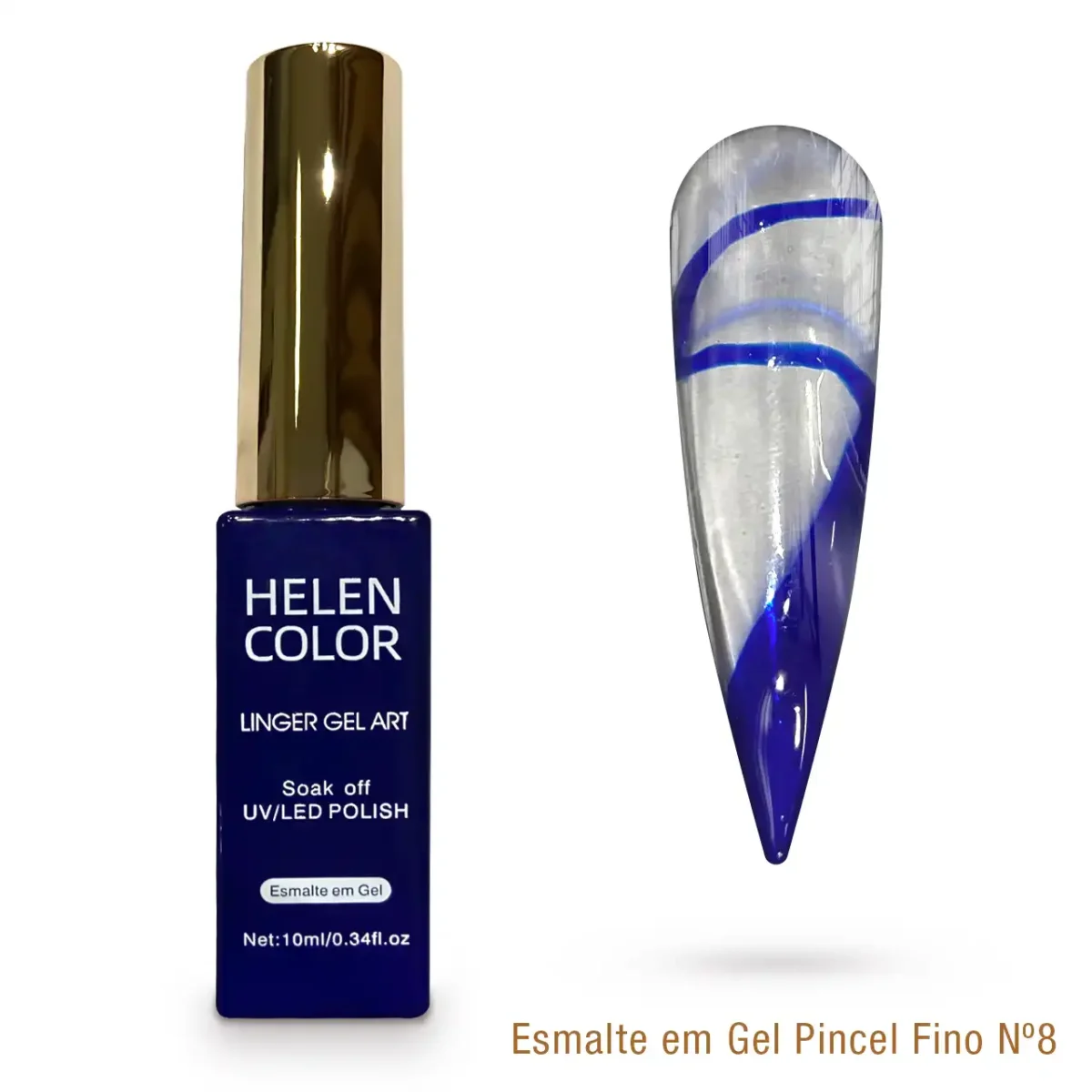 Esmalte em Gel Pincel Fino Helen Color 10ml - 08 - Imagem 1