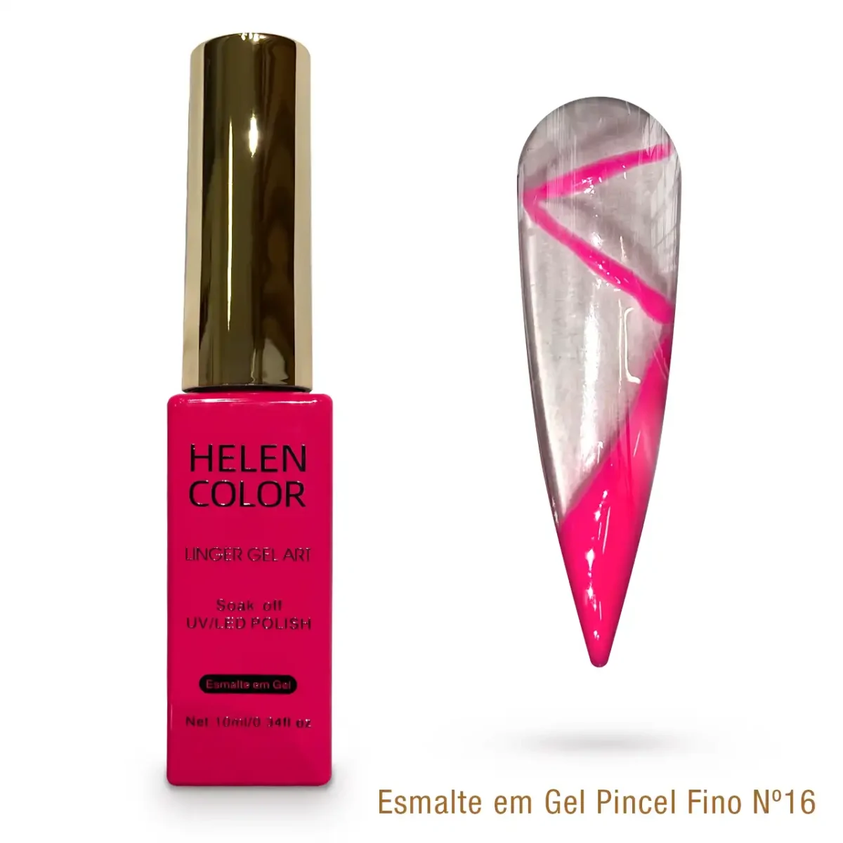 Esmalte em Gel Pincel Fino Helen Color 10ml - 16 - Imagem 1