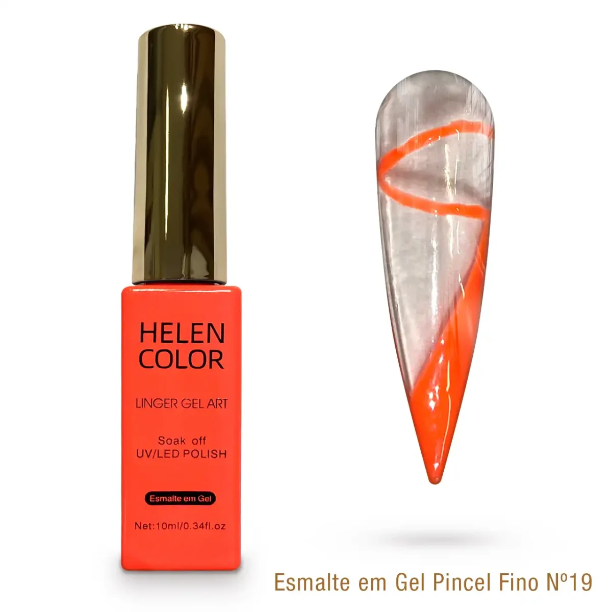 Esmalte em Gel Pincel Fino Helen Color 10ml - 19 - Imagem 1