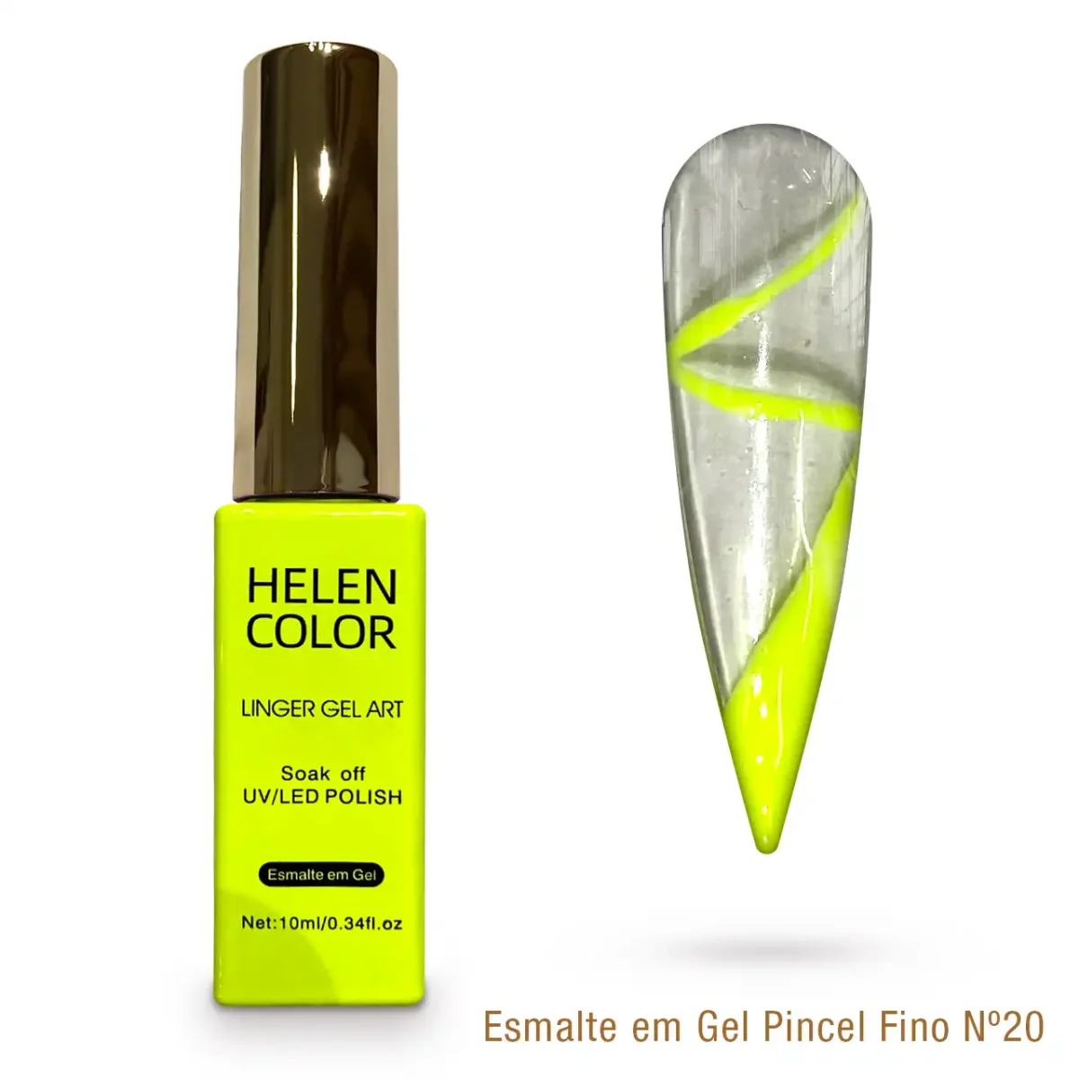 Esmalte em Gel Pincel Fino Helen Color 10ml - 20 - Imagem 1