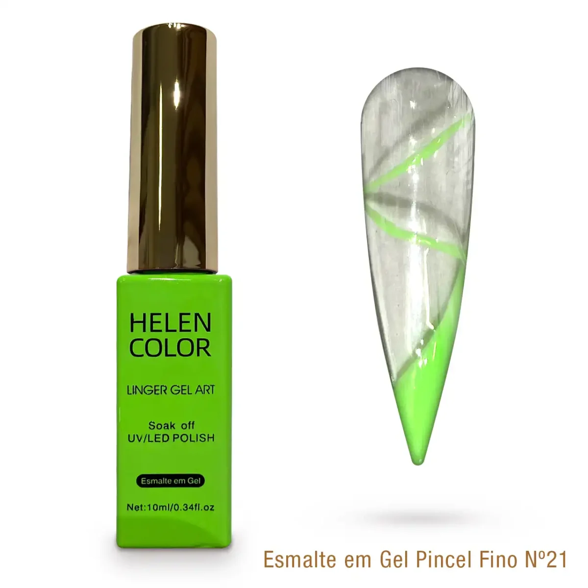 Esmalte em Gel Pincel Fino Helen Color 10ml - 21 - Imagem 1