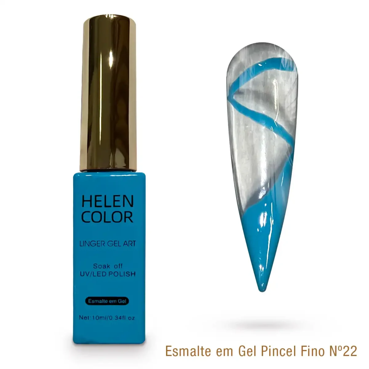 Esmalte em Gel Pincel Fino Helen Color 10ml - 22 - Imagem 1