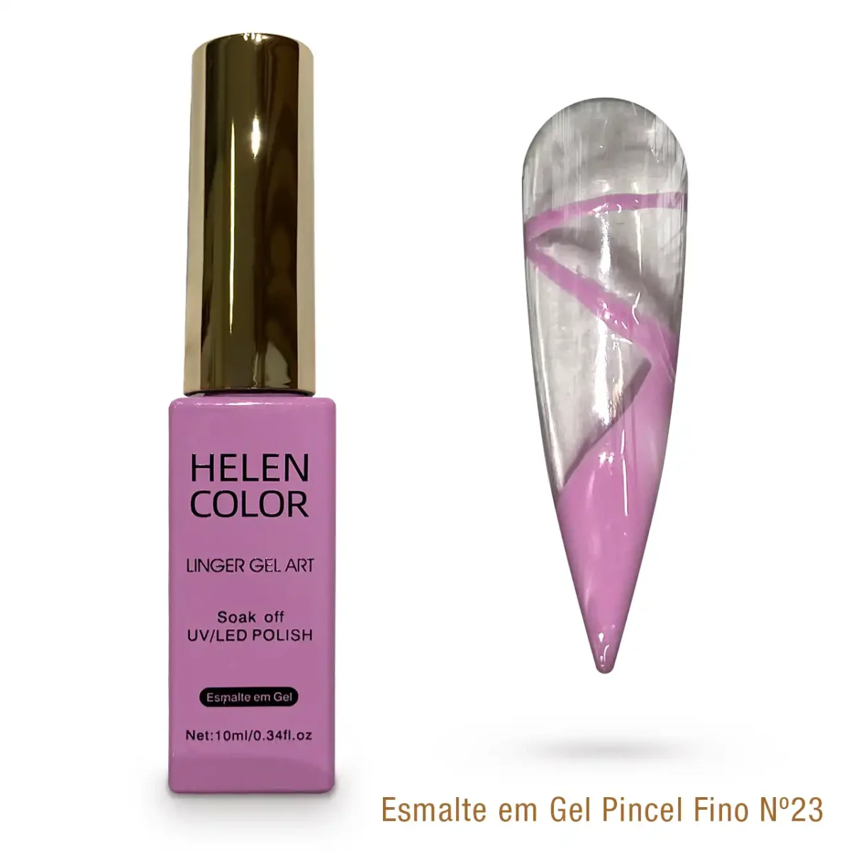 Esmalte em Gel Pincel Fino Helen Color 10ml - 23 - Imagem 1
