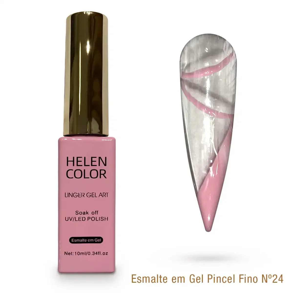 Esmalte em Gel Pincel Fino Helen Color 10ml - 24 - Imagem 1