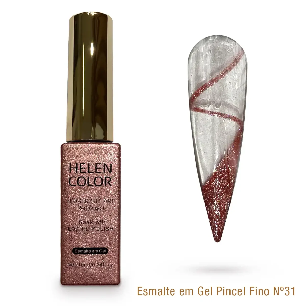 Esmalte em Gel Pincel Fino Helen Color 10ml - 31 - Imagem 1