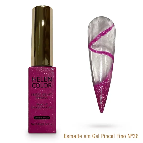Esmalte em Gel Pincel Fino Helen Color 10ml - 36