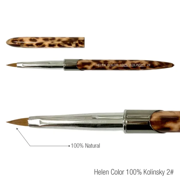Pincel Acrílico nº2 Onça Helen Color 100% Kolinsky