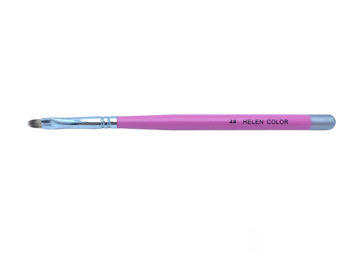 Pincel de Gel Helen Color Número 4 Rosa - Imagem 1