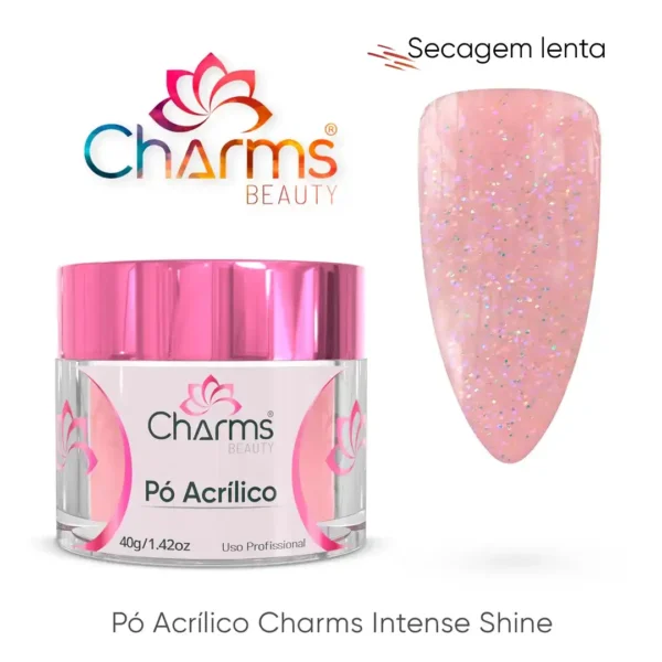 Pó Acrílico Charms Beauty - Intense Shine - 40g (secagem lenta)
