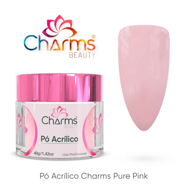 Pó Acrílico Charms Beauty - Pure Pink - 40g