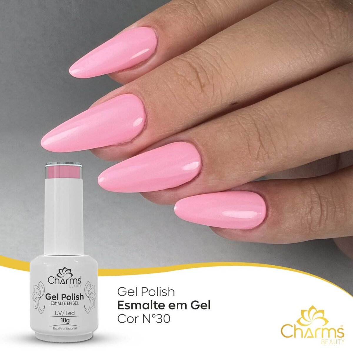 Esmalte em Gel Charms (Gel Polish) 10ml – Cor N°30 - Imagem 2