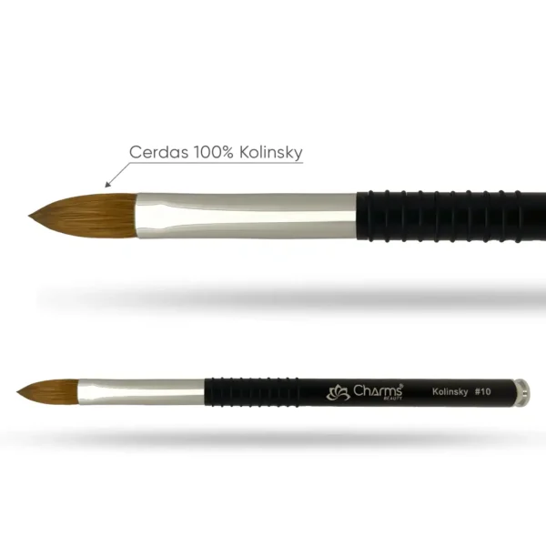 Pincel Acrílico Charms Beauty 100% Kolinsky Nº10