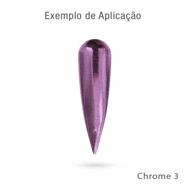 Pó Chrome 03 Charms Beauty - Efeito espelhado