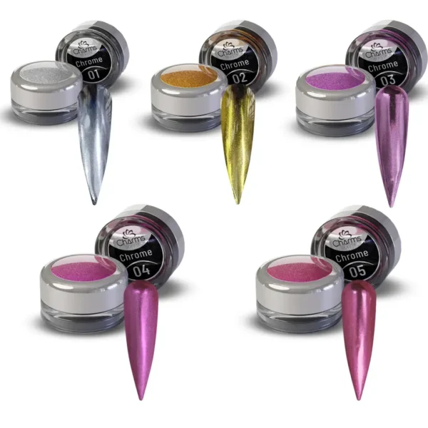 Pó Chrome Charms Beauty combo com 5